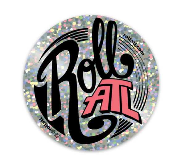 RollATL 3" Glitter Sticker
