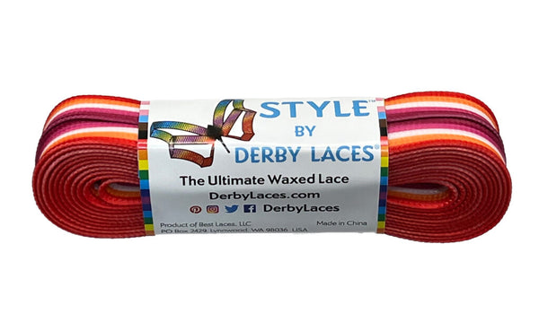 Derby Laces (Style 10mm) - Lesbian Stripe