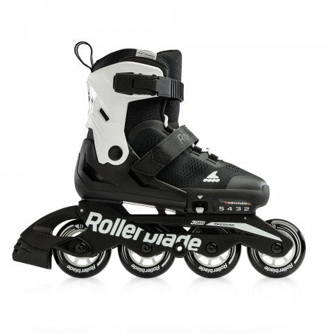 Rollerblade Microblade Adjustable Skates - Black/White