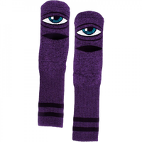 TM Sect Eye Heather Crew Socks - Purple (1pr)