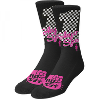Girl Sanrio Speed Crew Socks - Black/Pink (1pr)