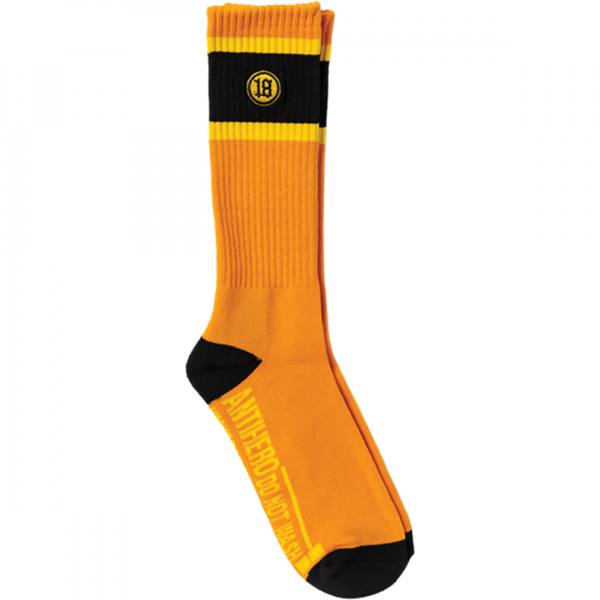 Anti Hero Hecho Por EMB Crew Socks - Orange/Yellow/Black (1pr)