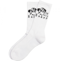 Baker Where My Dogs At Crew Sock - White/Black (1pr)
