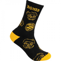 Bones Wheels Black & Gold Crew Socks