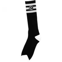 Found 3 Stripe Tall Socks - Black/White (1pr)