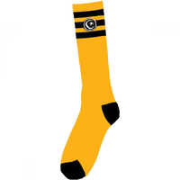 Found 3 Stripe Tall Socks - Yellow/Black (1pr)