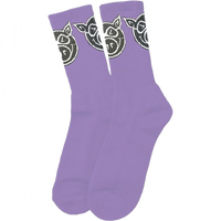 Pig Head Crew Sock - Violet (1pr)