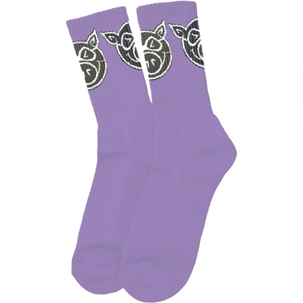 Pig Head Crew Sock - Violet (1pr)