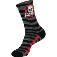 PWL/P Ripper Rips Crew Socks - Charcoal/Black (1pr)