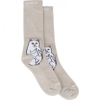 Rip N Dip Lord Nermal Crew Socks - Warm Gray (1pr)