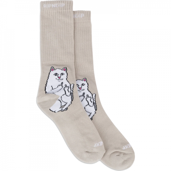 Rip N Dip Lord Nermal Crew Socks - Warm Gray (1pr)