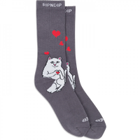 Rip N Dip Nermal Loves Crew Socks - Charcoal (1pr)