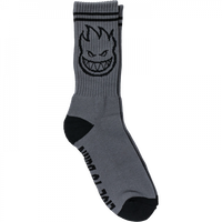 Spitfire Bighead Crew Socks - Charcoal/Black (1pr)