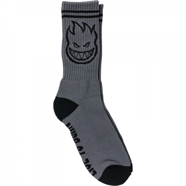 Spitfire Bighead Crew Socks - Charcoal/Black (1pr)