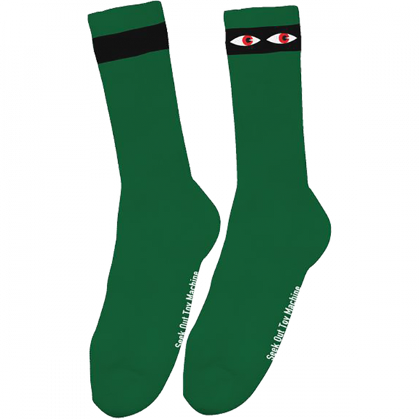 Toy Machine Seek Crew Socks - Green (1pr)