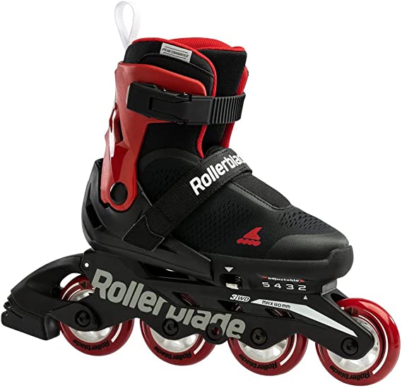 Rollerblade Microblade Free Adjustable Skates - Black/Red