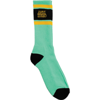 Anti Hero Blackhero Outline EMB Crew Socks - Green/Black/Gold (1pr)