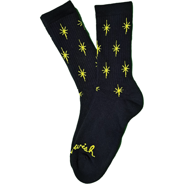 Deathwish Blister In The Sun Black Crew Socks - 1pr