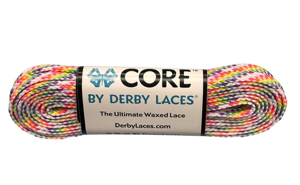 Derby Laces (Core 6mm) - Rainbow White