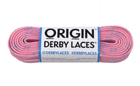 Derby Laces (Waxed 10mm) - Pink Cotton Candy with Blue Tracer