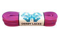 Derby Laces (Waxed 10mm) - Purple/Hot Pink Stripe