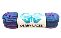 Derby Laces (Waxed 10mm) - Purple/Teal Stripe