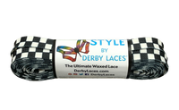 Derby Laces (Style 10mm) - Checkered Black and White