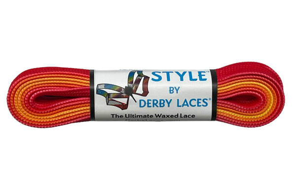 Derby Laces (Style 10mm) - Ombre Red Yellow
