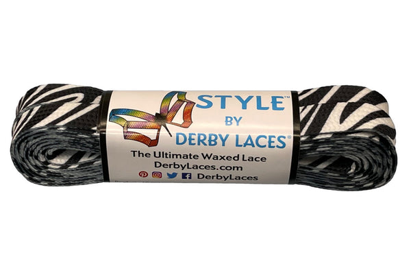 Derby Laces (Style 10mm) - Zebra