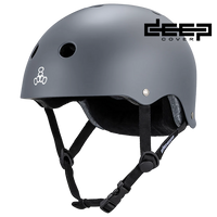 Triple8 Deep Cover Helmet - Grey Matte