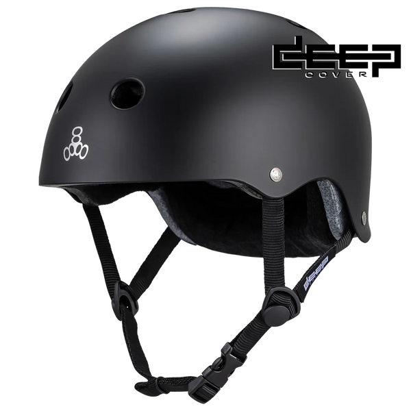 Triple8 Deep Cover Helmet - Matte Black