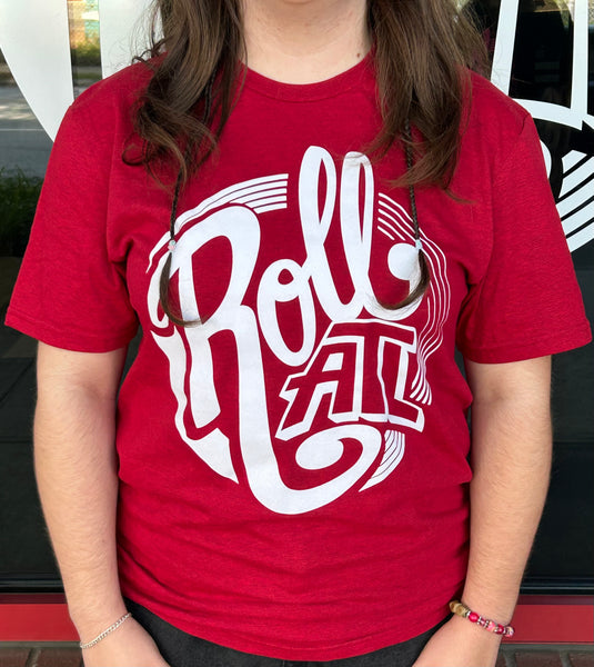RollATL T-Shirt Antique Cherry Red w/ White Logo