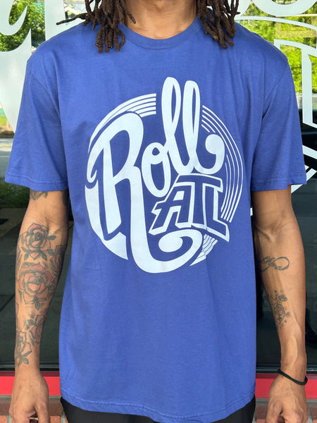 RollATL T-Shirt Metro Blue w/ White Logo