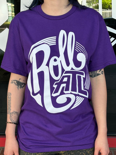 RollATL T-Shirt Purple w/ White Logo