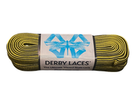 Derby Laces (Waxed 10mm) - Black/Yellow Stripe