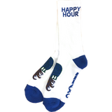 Happy Hour Mucho Relaxo White/Blue Crew Socks - 1pr