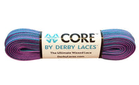 Derby Laces (Core 6mm) - Purple/Teal Stripe