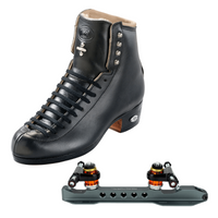 Riedell 336 Roller Skate Set w/ Reactor Pro - Black (NO WHEELS OR BEARINGS)