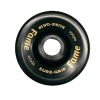 Sure-Grip Fame Black/Gold Wheels 57mm/95a (8pk)