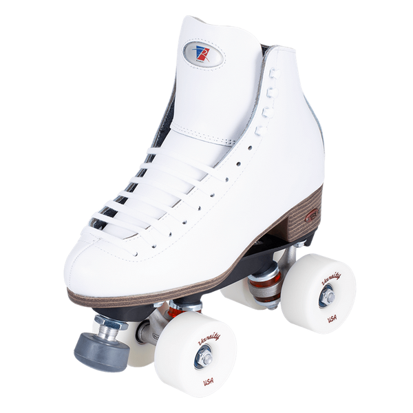 Riedell Uptown Roller Skates w/ PowerDyne Thrust Plate - White (NO WHEELS OR BEARINGS)