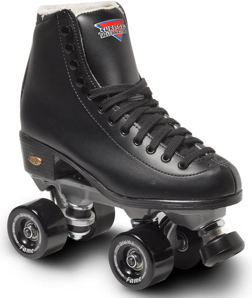 Sure-Grip Fame Roller Skates - Black (NO WHEELS OR BEARINGS)