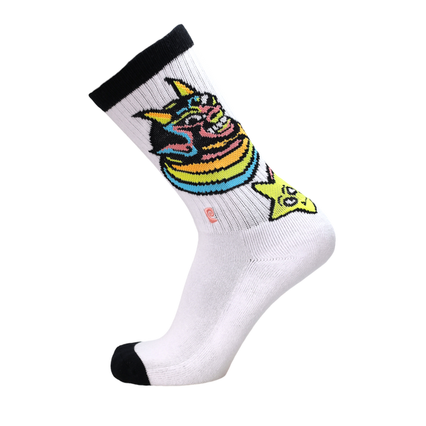 PSOCKADELIC Rainbow Star Crew Socks - 1pr