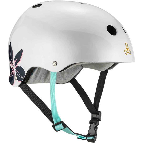 Triple8 THE Certified Sweatsaver Helmet - Floral (Pearl)